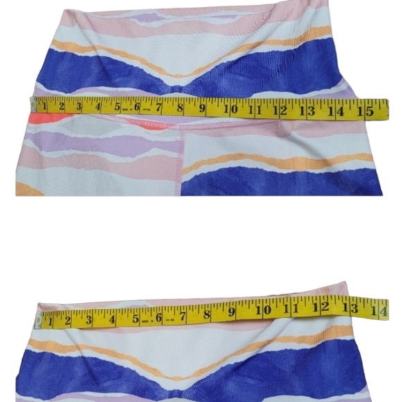 Lululemon True Self Crop Bleacher Stripe White Iris Flower high-rise luon 21"  6 - Picture 14 of 14